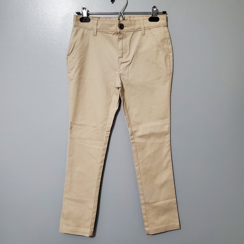 Old Navy Girls Tan Skinny Uniform Pants Size 12
